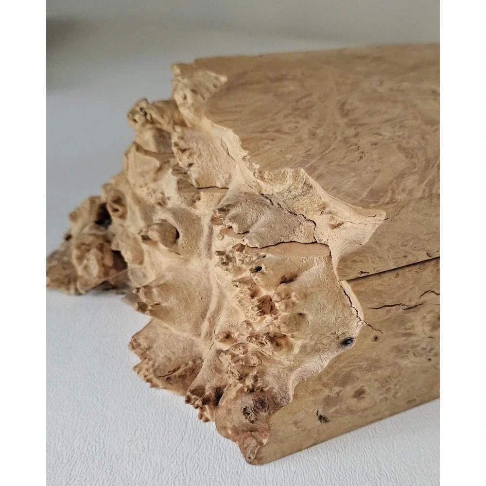 Michael Elkan Oregon Birdseye Maple Burl Box Handmade Wood Trinket Box Art Waxed
